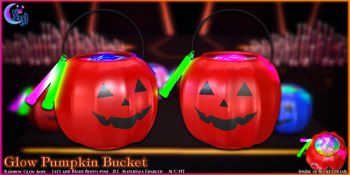 *NW* Glow Pumpkin Bucket - Red