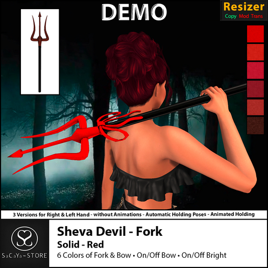 SaCaYa - Sheva Devil - Fork - Solid - Red DEMO