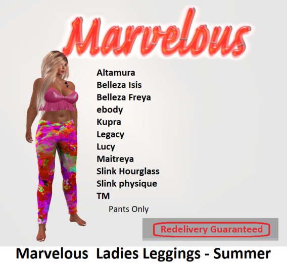 Marvelous  Ladies Legging - Summer