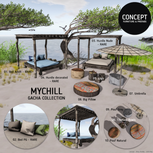 03. Concept} MYCHILL HURDLE nude -  RARE