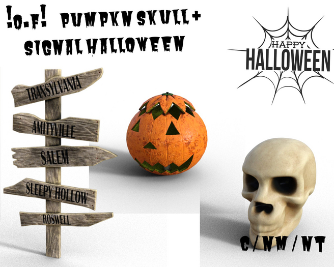 !O.F! Pumpkn Skull & Signal Halloween