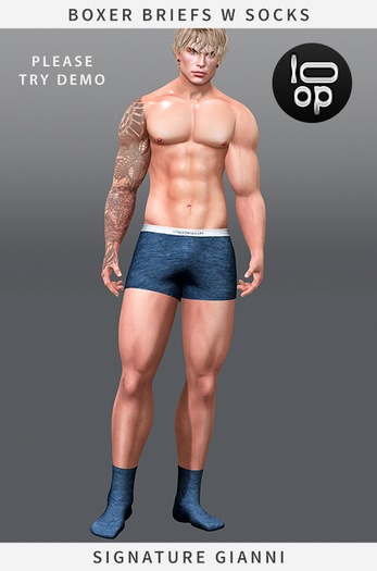[loop] Boxer Briefs w Socks 03 Signature