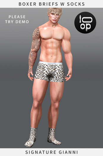 [loop] Boxer Briefs w Socks 06 Signature