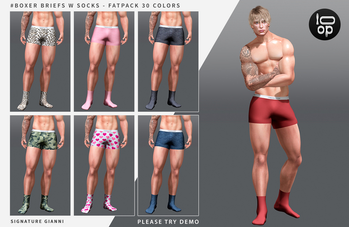 [loop] Boxer Briefs w Socks - FATPACK Signature