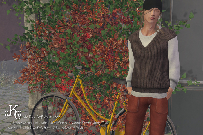 ::K:: My Day Off Vest Look Persimmon [wear]