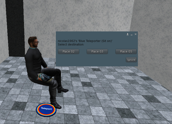 Blue Teleporter (Sit on)