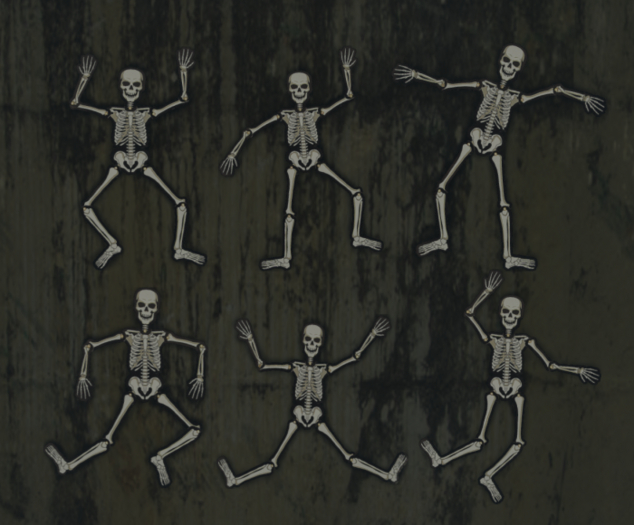 Halloween Paper Skeleton Decorations