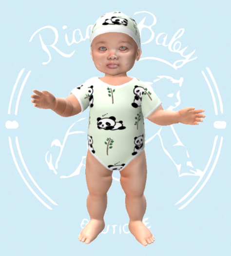(RBB) Panda Onesie-LB