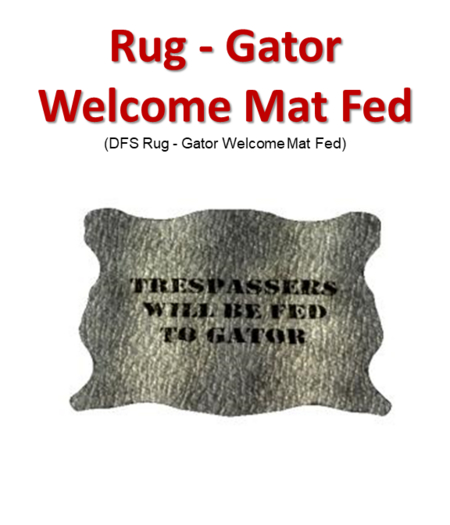 DFS Rug - Gator Welcome Mat Fed (DFS - Texture Only)