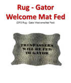 DFS Rug - Gator Welcome Mat Fed (DFS - Texture Only)