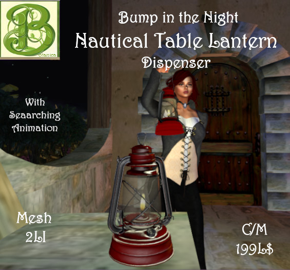 BGD Nautical Table Lantern BINT Dispenser Set