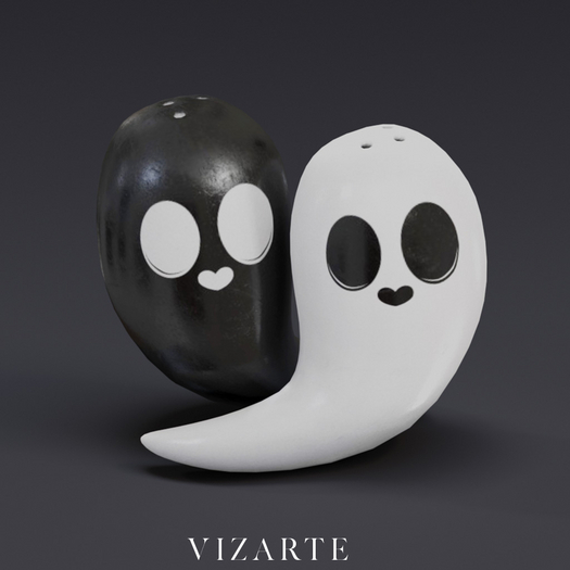Vizarte. Ghost Salt & Pepper Shaker-Original