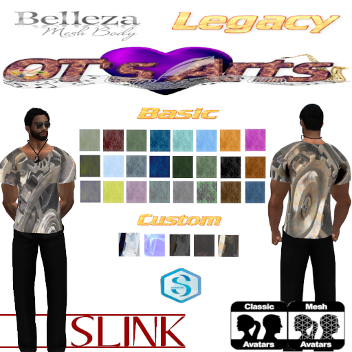 OTs Men Basic Shirt with 29 Color Hud