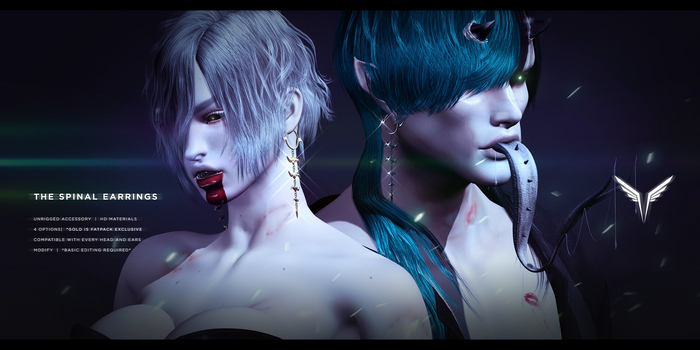 \-VALKYR-/ Spinal Earrings \ Silver