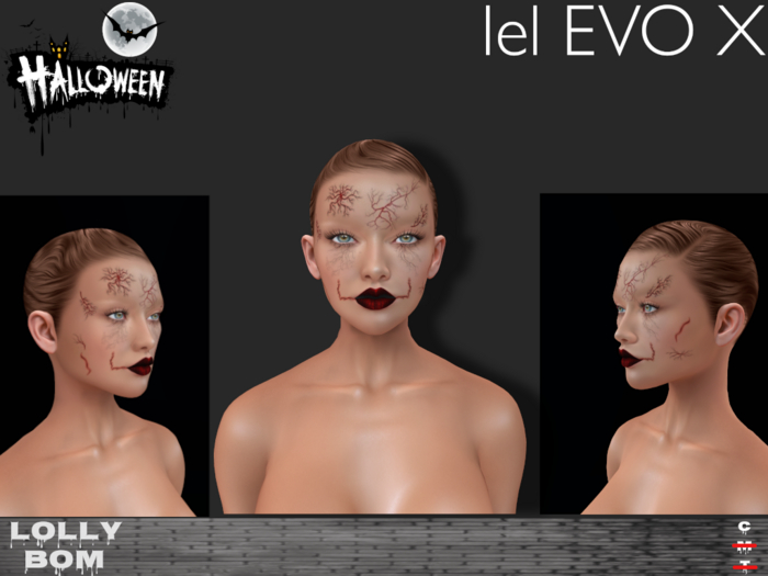 LOLLY's BOM things...[tattoo] HALLOWEEN - FaceArt - lel evoX