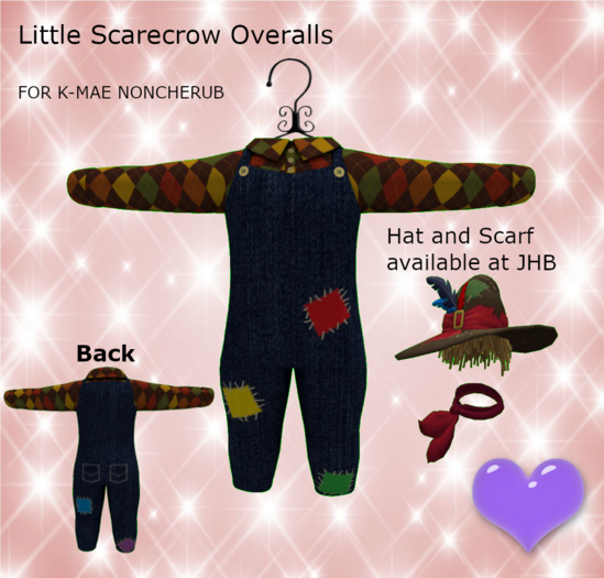 *HEB*Little Scarecrow Overalls NC