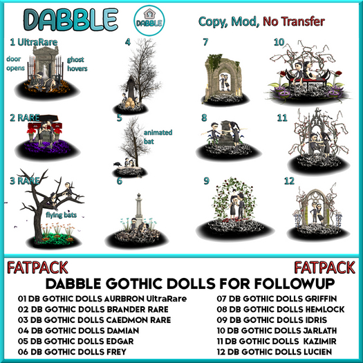 DABBLE GOTHIC DOLLS FOR FOLLOWUP FATPACK COPY MOD  ADD ME