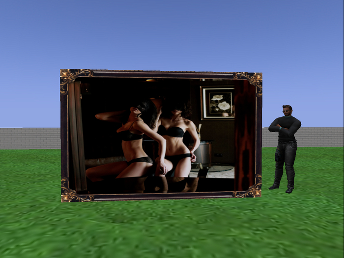 Beautiful picture with frame - Two sensual girls V2