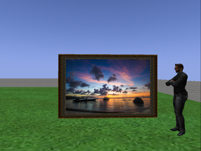 Beautiful picture with frame V1 - sunset