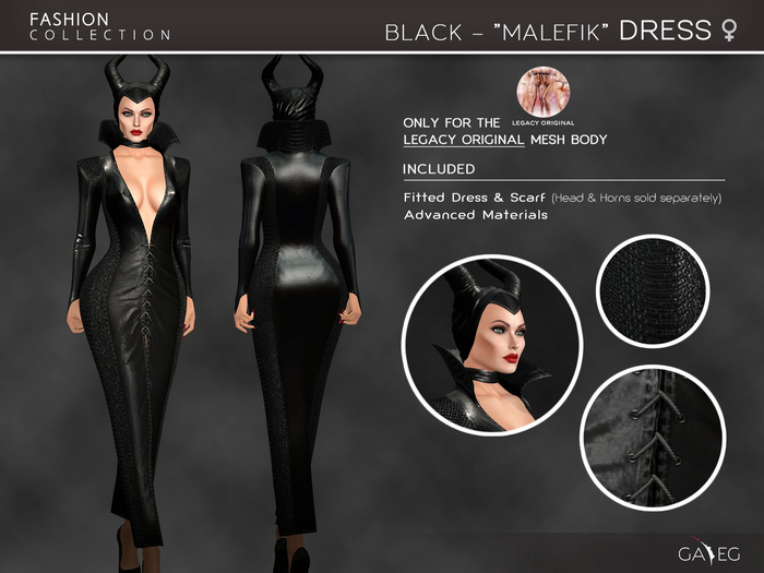 [GA.EG] Malefik Black Dress [Legacy]