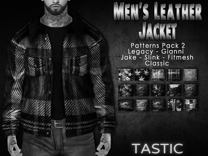 Tastic-Men's Leather Jacket Patterns Pack 2 Demo