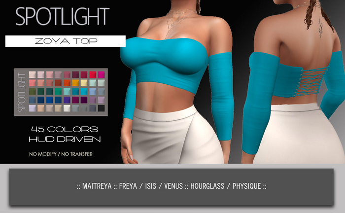 SPOTLIGHT - ZOYA TOP (DEMO Available In-World) 