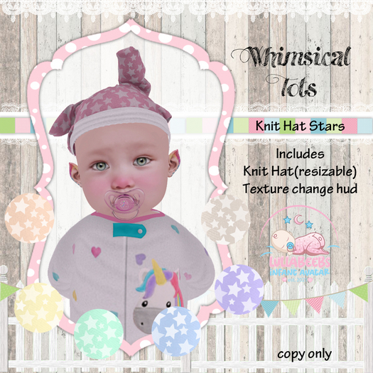{WT} LB Infant Knit Hat Stars {Wear Me}