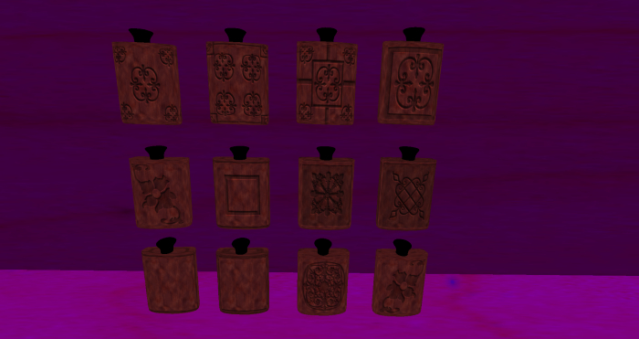 Classic Carved wood Flask Collection