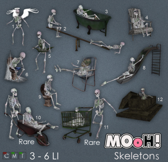 11. MOoH! Skeleton trolley 5LI RARE