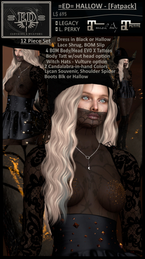 =ED= HALLOW - (Fatpack) - [M,MP.L,LP]