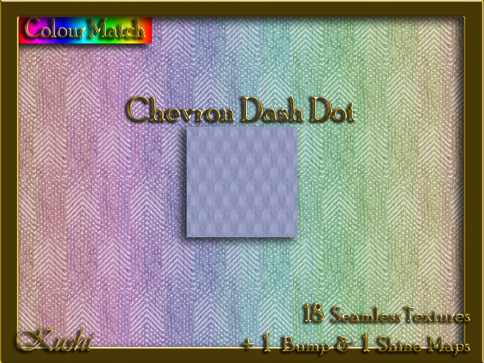 Chevron Dash Dot Seamless Texture Set