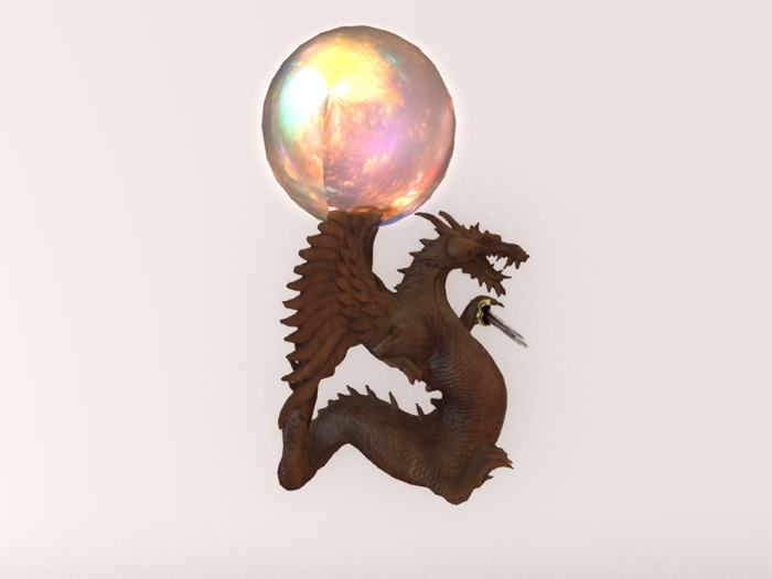 Magic Drangon Statue w/ Sphere