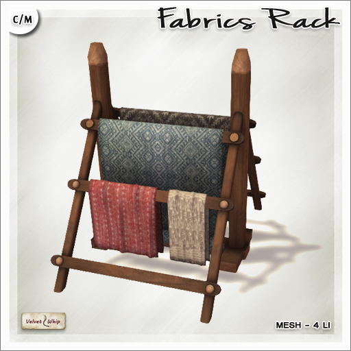 [V/W] Fabrics Rack - Wooden holder for fabric - Mesh Prop