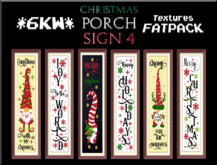 *6KW* FULL PERM Christmas Porch Sign 4 Textures FATPACK