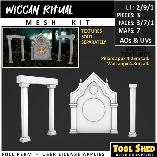 Tool Shed - Wiccan Ritual Mesh Kit - Halloween Decoration