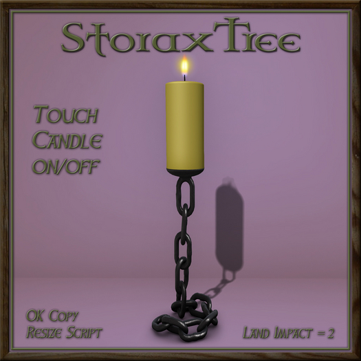 Chained Gothic Candle A17