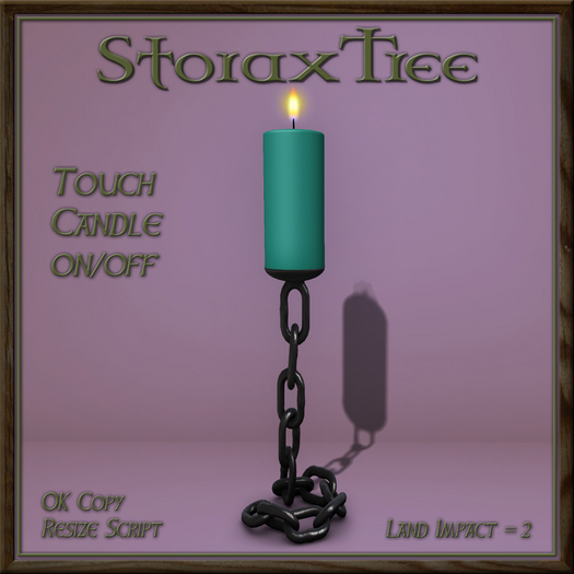 Chained Gothic Candle A9