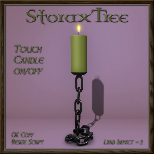 Chained Gothic Candle A7