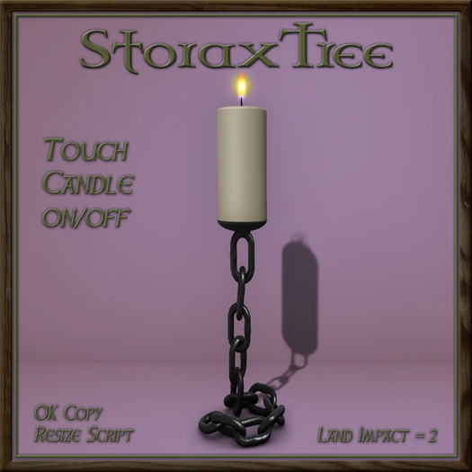 Chained Gothic Candle A5