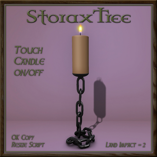 Chained Gothic Candle A4