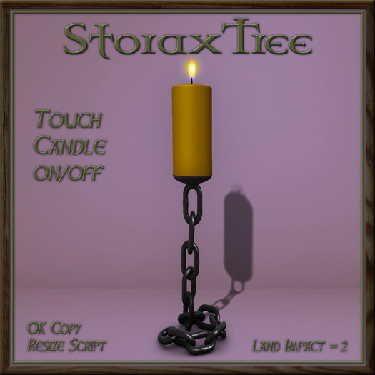 Chained Gothic Candle A3