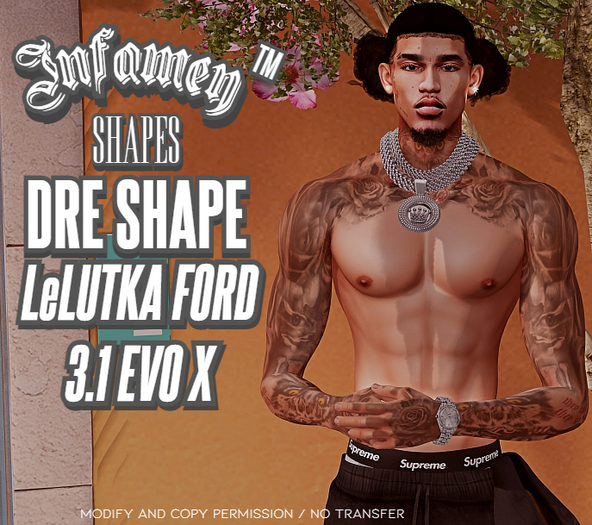 Dre Shape Second Life Marketplace - INFAMEY™: DRE SHAPE LEGACY W/ BROWS