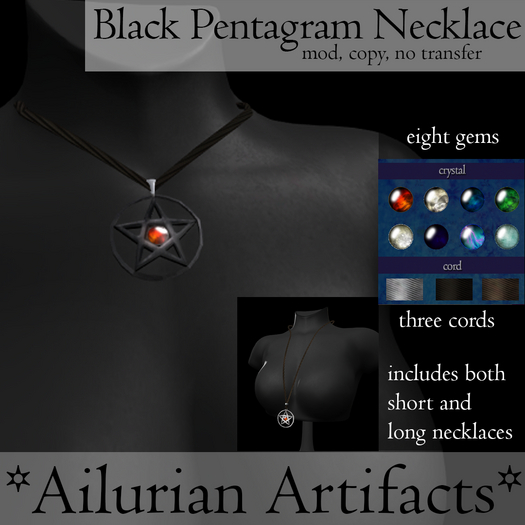 *AA* Black Pentagram Necklace