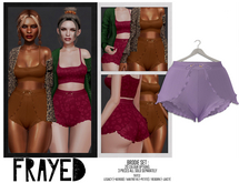 Frayed - Brodie Shorts - Lilac
