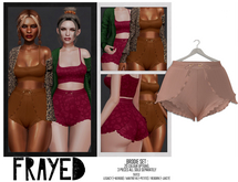 Frayed - Brodie Shorts - Nude