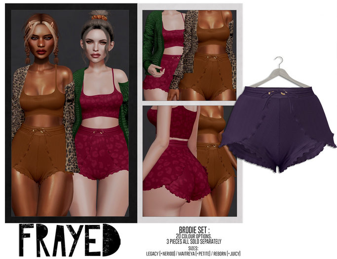 Frayed - Brodie Shorts - Purple