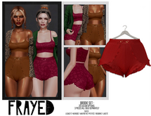 Frayed - Brodie Shorts - Red