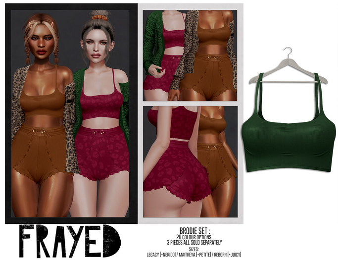 Frayed - Brodie Crop - Green