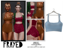 Frayed - Brodie Crop - Baby Blue