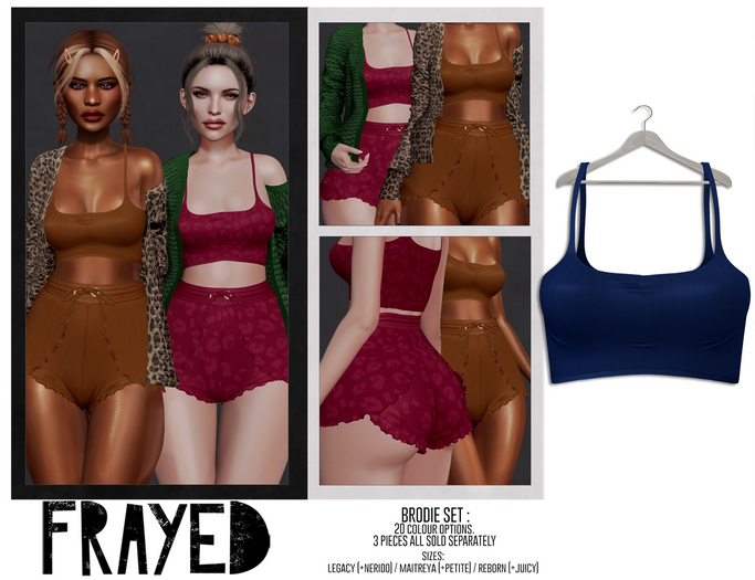 Frayed - Brodie Crop - Blue
